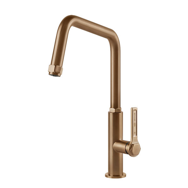 Gessi Officine Gessi keukenmengkraan met U-uitloop Warm Brons Geborsteld