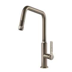 Gessi Officine Gessi keukenmengkraan met U-uitloop en uittrekbare handdouche Finox