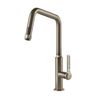 Gessi Officine Gessi keukenmengkraan met U-uitloop en uittrekbare handdouche Finox