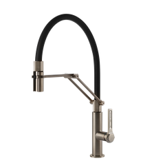 Gessi Officine Gessi semi-professionele keukenmengkraan met uittrekbare 2-straals handdouche Finox