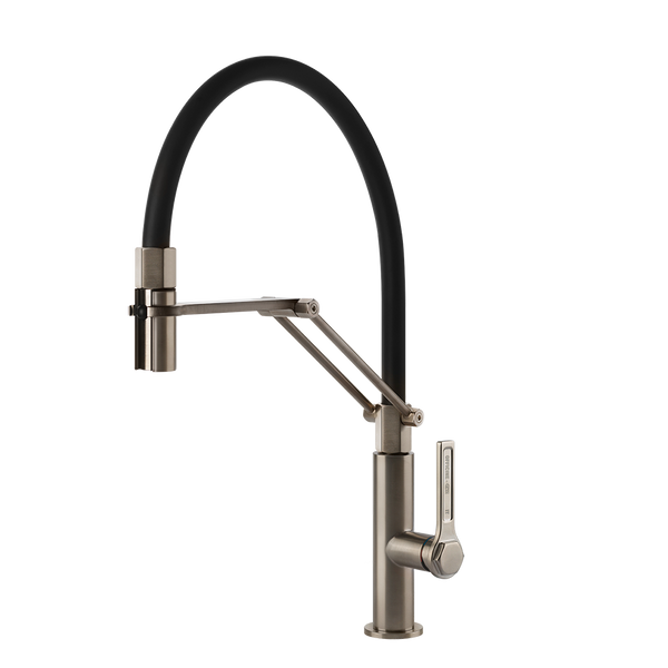 Gessi Officine Gessi semi-professionele keukenmengkraan met uittrekbare 2-straals handdouche Finox