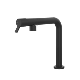 Gessi Kitchen SU&GIU 1-Hole Kitchen Faucet with Swivel Spout Matte Black