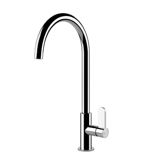 Gessi Helium keukenmengkraan met gebogen uitloop Chroom
