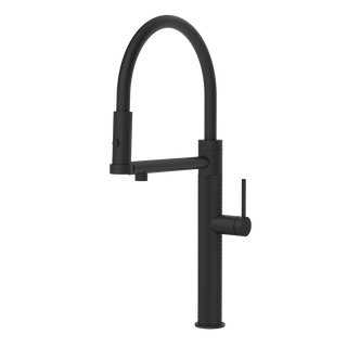 Gessi 316 Meccanica semi-professionele keukenmengkraan met uittrekbare 2-straals handdouche Mat Zwart