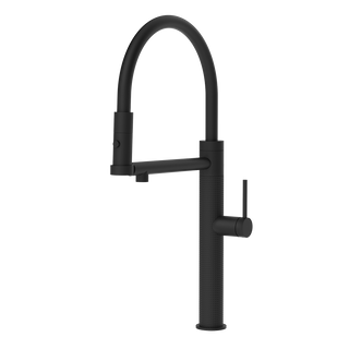 Gessi 316 Cesello semi-professionele keukenmengkraan met uittrekbare 2-straals handdouche Mat Zwart
