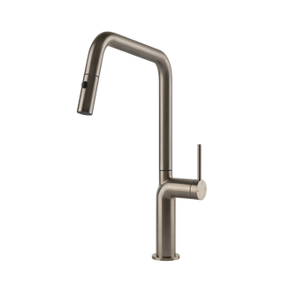 Gessi Stelo keukenmengkraan met U-uitloop en uittrekbare 2-straals handdouche (385 mm hoog) Finox