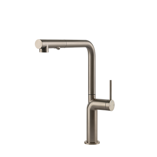 Gessi Stelo keukenmengkraan met L-uitloop en uittrekbare 2-straals handdouche Finox