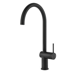 Gessi Oxygene Eenhendel keukenmengkraan C-Uitloop met keramisch binnenwerk Mat Zwart