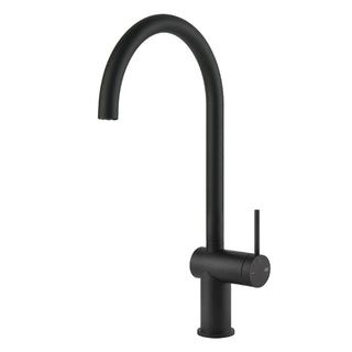 Gessi Oxygene Eenhendel keukenmengkraan C-Uitloop met keramisch binnenwerk Mat Zwart