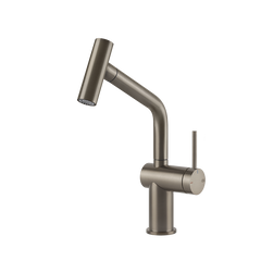 Gessi Inedito keukenmengkraan met U-uitloop en uittrekbare 2-straals handdouche Finox