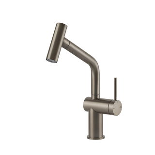 Gessi Inedito keukenmengkraan met U-uitloop en uittrekbare 2-straals handdouche Finox