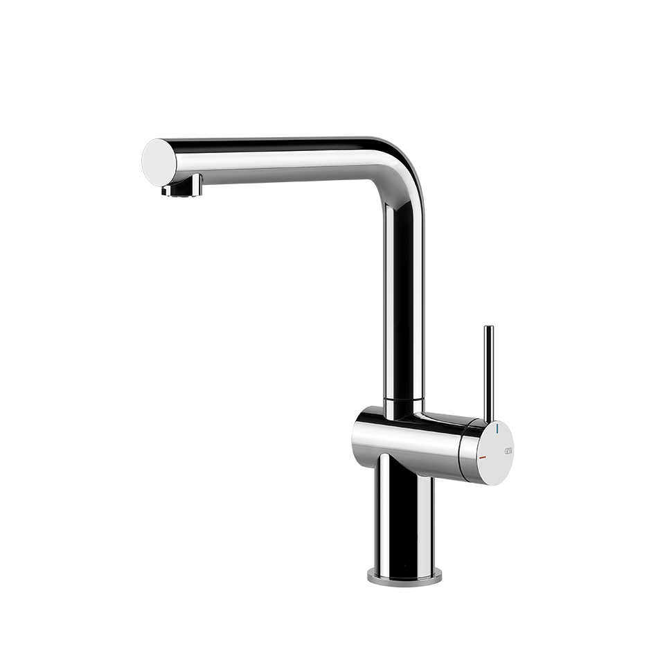 Gessi Inedito keukenmengkraan met L-uitloop (296 mm hoog) Chroom