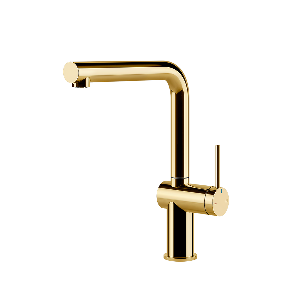 Gessi Inedito keukenmengkraan met L-uitloop (296 mm hoog) Goud