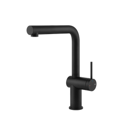 Gessi Inedito keukenmengkraan met L-uitloop (296 mm hoog) Mat Zwart