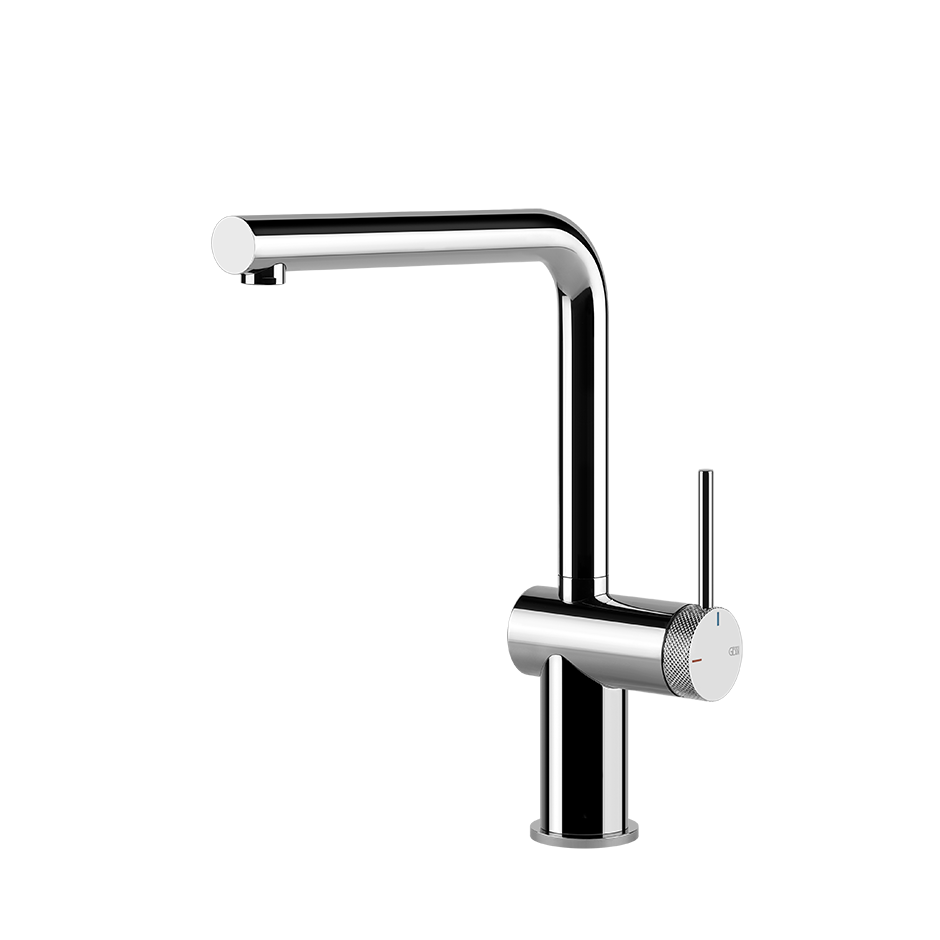 Gessi Inedito keukenmengkraan met L-uitloop (298 mm hoog) Chroom