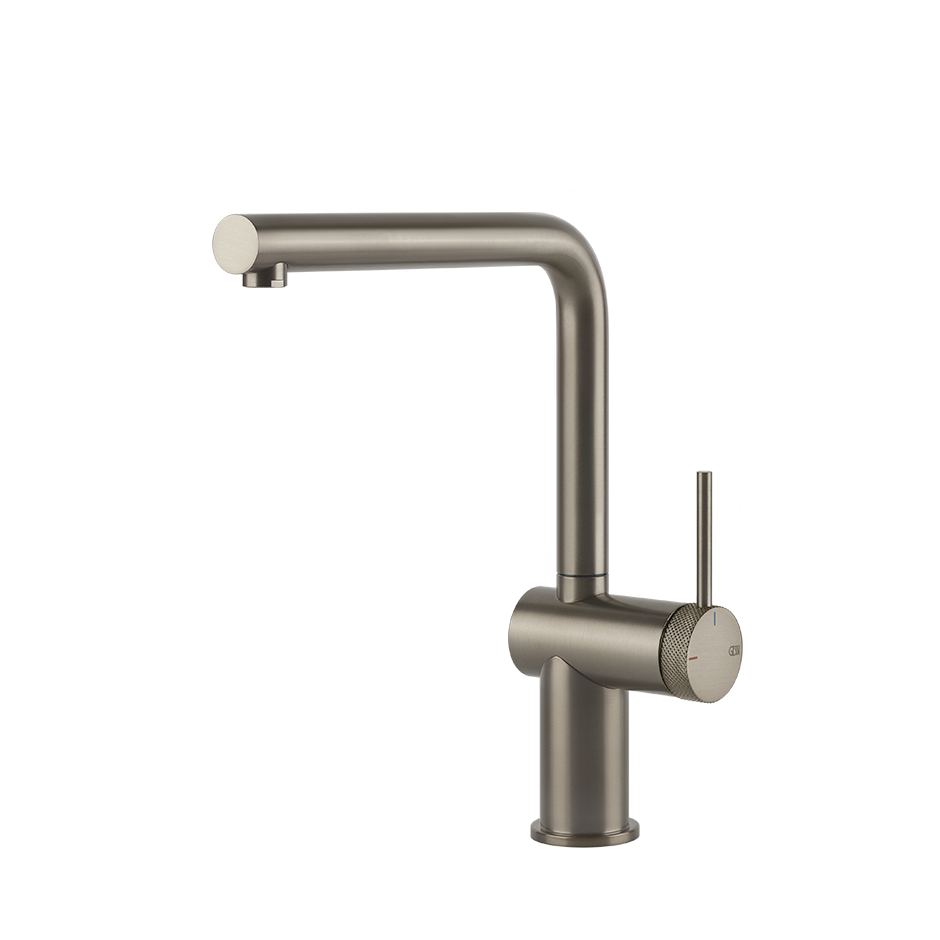 Gessi Inedito keukenmengkraan met L-uitloop (298 mm hoog) Finox