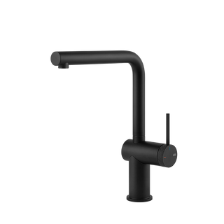 Gessi Inedito keukenmengkraan met L-uitloop (298 mm hoog) Mat Zwart