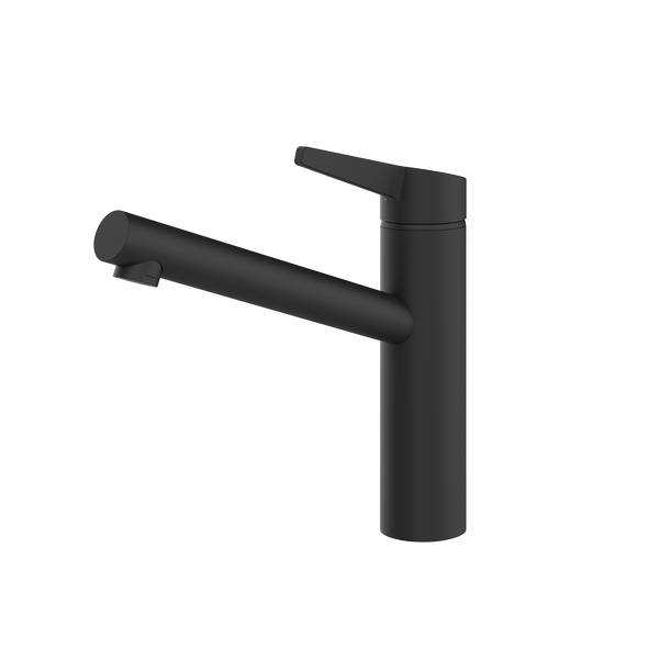 Gessi Thalium keukenmengkraan met draaibare uitloop Mat Zwart