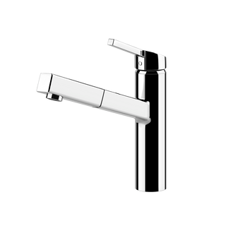 Gessi Thalium keukenmengkraan met L-uitloop en uittrekbare handdouche Chroom
