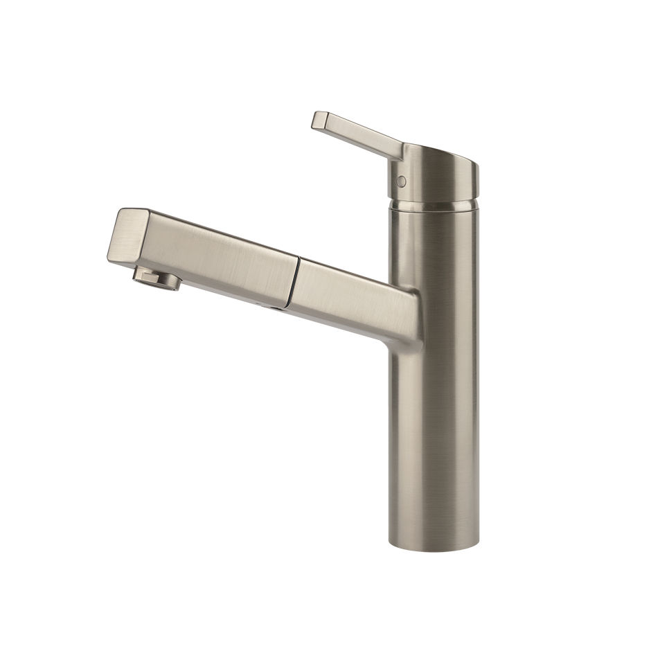 Gessi Thalium keukenmengkraan met L-uitloop en uittrekbare handdouche Finox