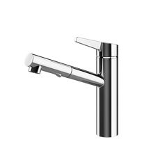 Gessi Thalium keukenmengkraan met uittrekbare 2-straals handdouche (248 mm hoog) Chroom