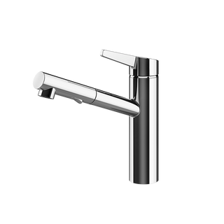 Gessi Thalium keukenmengkraan met uittrekbare 2-straals handdouche (248 mm hoog) Chroom