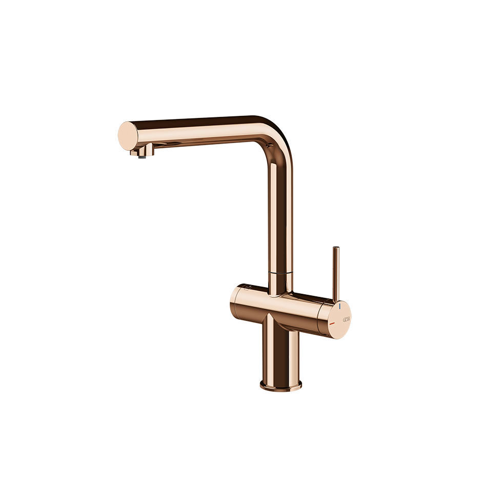 Gessi Inedito filterwaterkraan met L-uitloop Koper