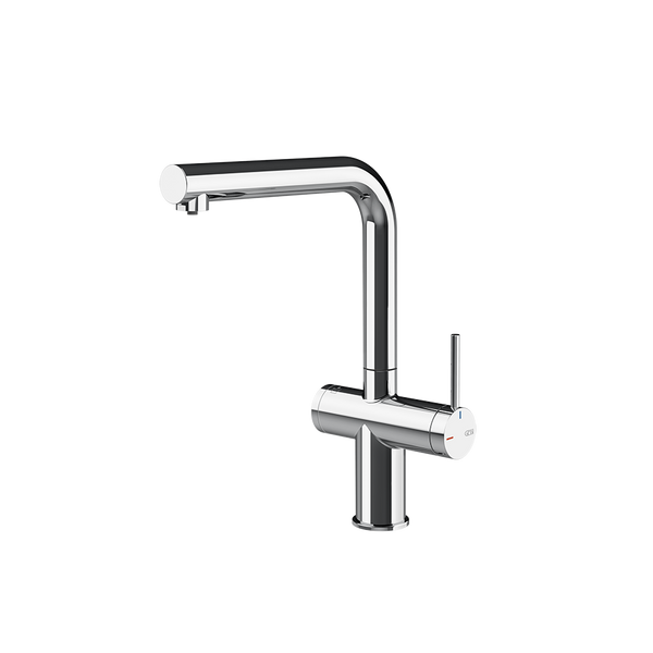 Gessi Inedito filterwaterkraan met L-uitloop Chroom