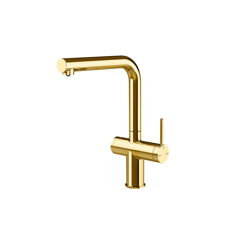 Gessi Inedito filterwaterkraan met L-uitloop Goud