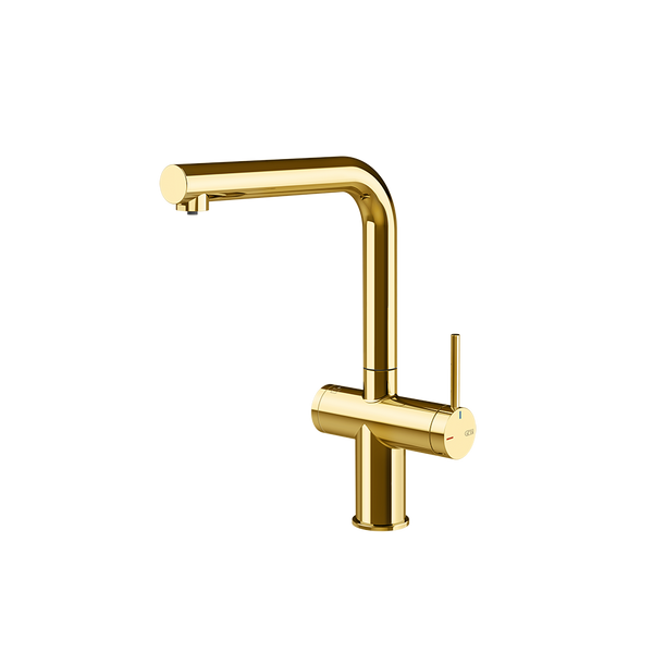Gessi Inedito filterwaterkraan met L-uitloop Goud