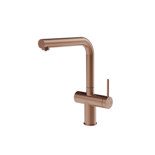 Gessi Inedito filterwaterkraan met L-uitloop Geborsteld Koper