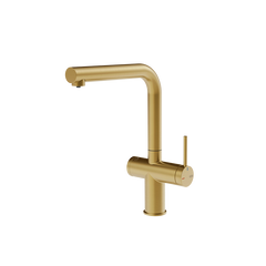 Gessi Inedito filterwaterkraan met L-uitloop Geborsteld Goud