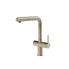 Gessi Inedito filterwaterkraan met L-uitloop en uittrekbare handdouche Finox