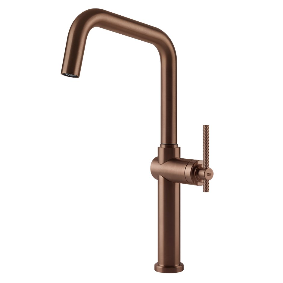 Gessi Habito keukenmengkraan met U-uitloop Geborsteld Koper