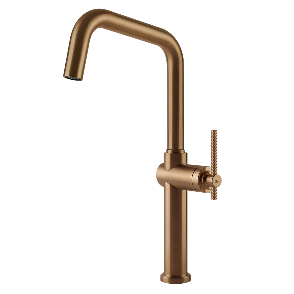 Gessi Habito keukenmengkraan met U-uitloop Warm Brons Geborsteld