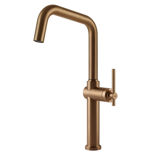Gessi Habito keukenmengkraan met U-uitloop Warm Brons Geborsteld