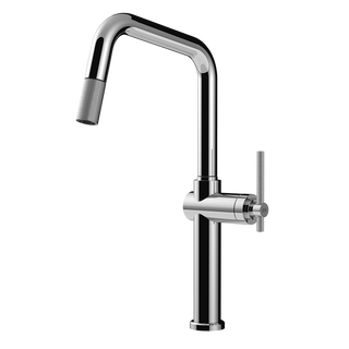 Gessi Habito keukenmengkraan met U-uitloop en uittrekbare handdouche Chroom