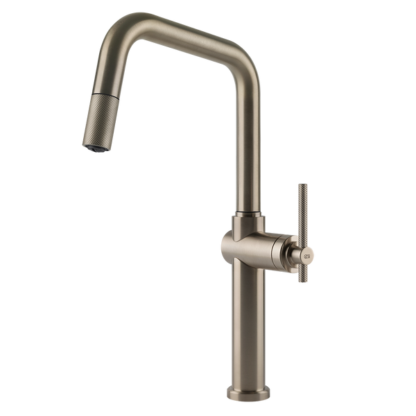 Gessi Habito keukenmengkraan met U-uitloop en uittrekbare handdouche Finox