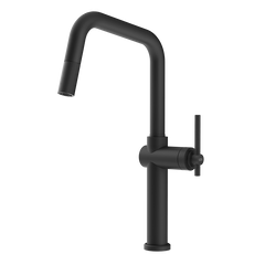 Gessi Habito keukenmengkraan met U-uitloop en uittrekbare handdouche Mat Zwart