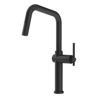 Gessi Habito keukenmengkraan met U-uitloop en uittrekbare handdouche Mat Zwart