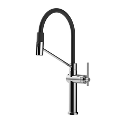 Gessi Habito semi-professionele keukenmengkraan met uittrekbare 2-straals handdouche Chroom