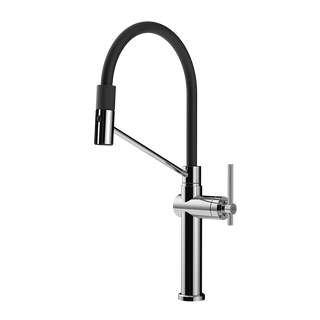 Gessi Habito semi-professionele keukenmengkraan met uittrekbare 2-straals handdouche Chroom