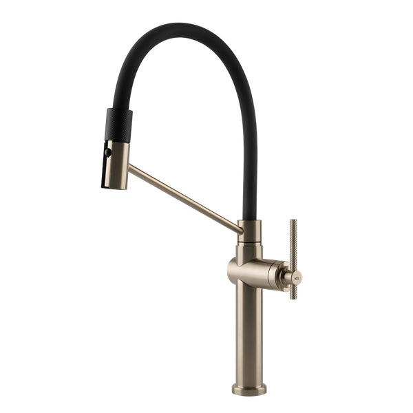 Gessi Habito semi-professionele keukenmengkraan met uittrekbare 2-straals handdouche Finox