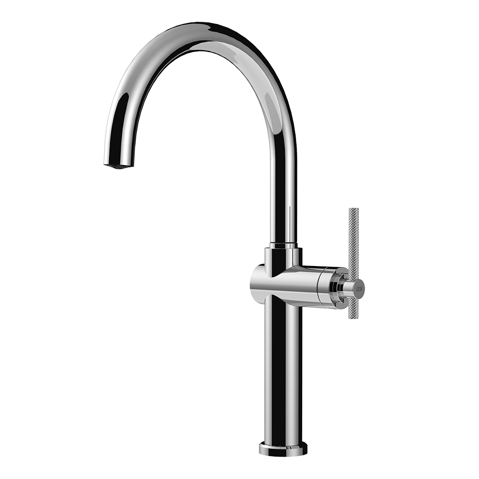 Gessi Habito keukenmengkraan met gebogen uitloop Chroom