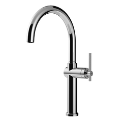 Gessi Habito keukenmengkraan met gebogen uitloop Chroom