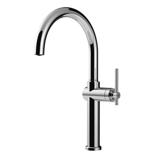 Gessi Habito keukenmengkraan met gebogen uitloop Chroom