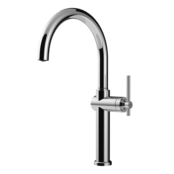 Gessi Habito keukenmengkraan met gebogen uitloop Chroom