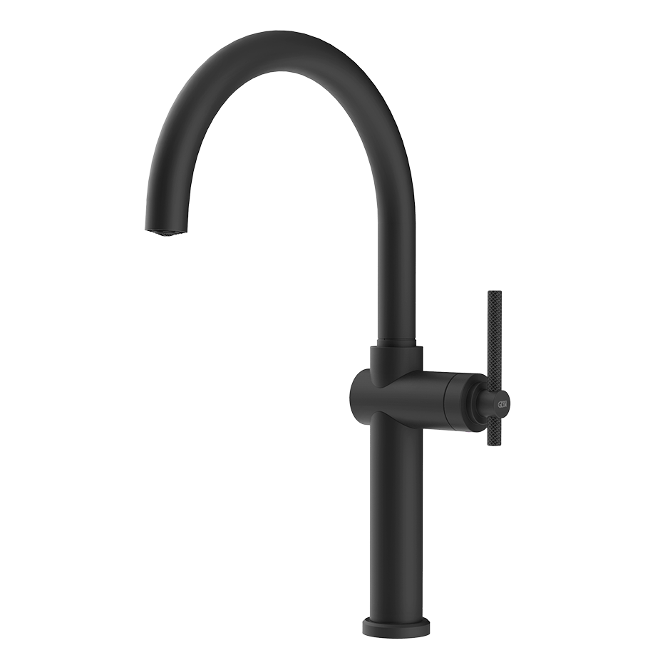 Gessi Habito keukenmengkraan met gebogen uitloop Mat Zwart