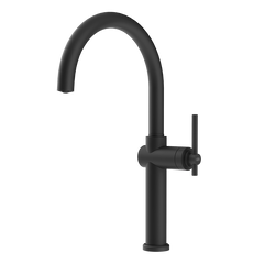 Gessi Habito keukenmengkraan met gebogen uitloop Mat Zwart