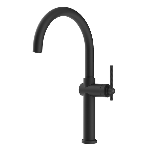 Gessi Habito keukenmengkraan met gebogen uitloop Mat Zwart
